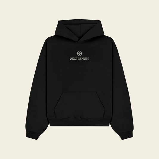 Sudadera de algodón color negro con estampado ZECTERNUM ALABASTER